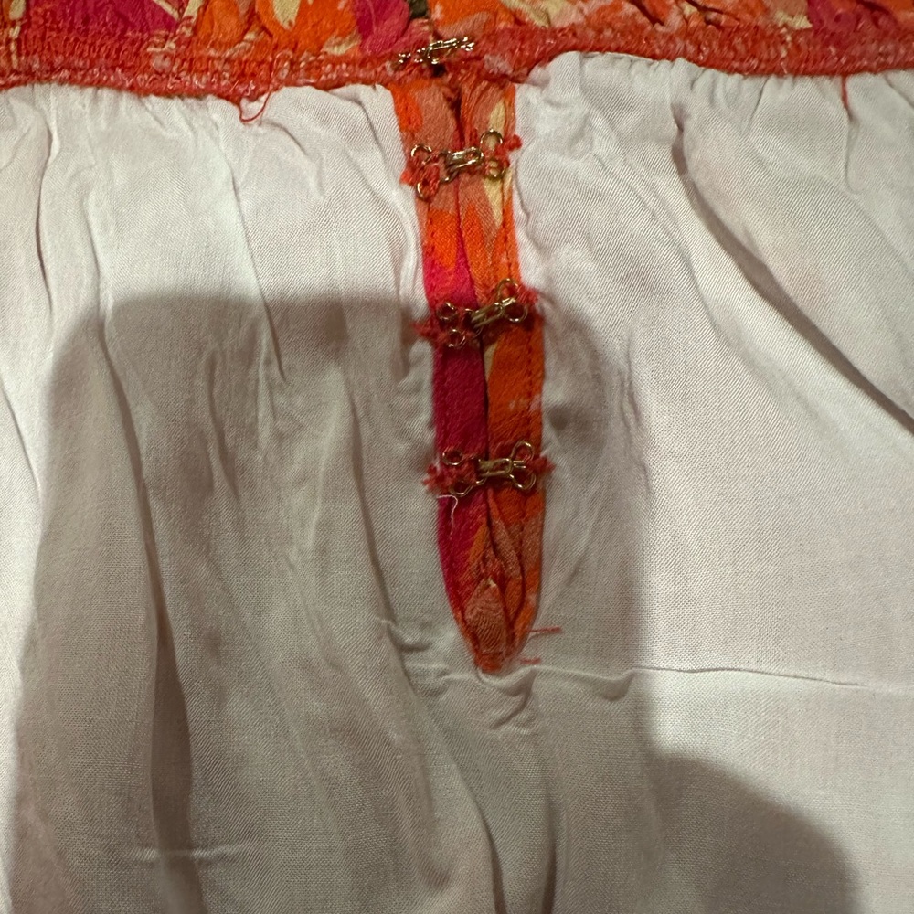 TRIBAL women’s Tie Vibrant Orange and Pink Midi Dress - Picture 11 of 12